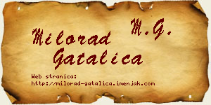 Milorad Gatalica vizit kartica